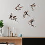 Wallity Birds-2 Escultura de Pared de Metal Multicolor